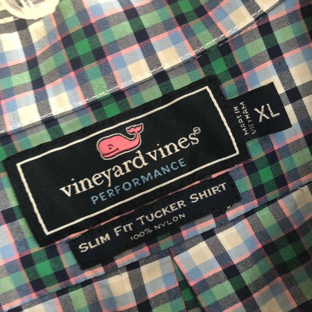 Vineyard Vines Performance Button Down Ls Shirt L - image 4